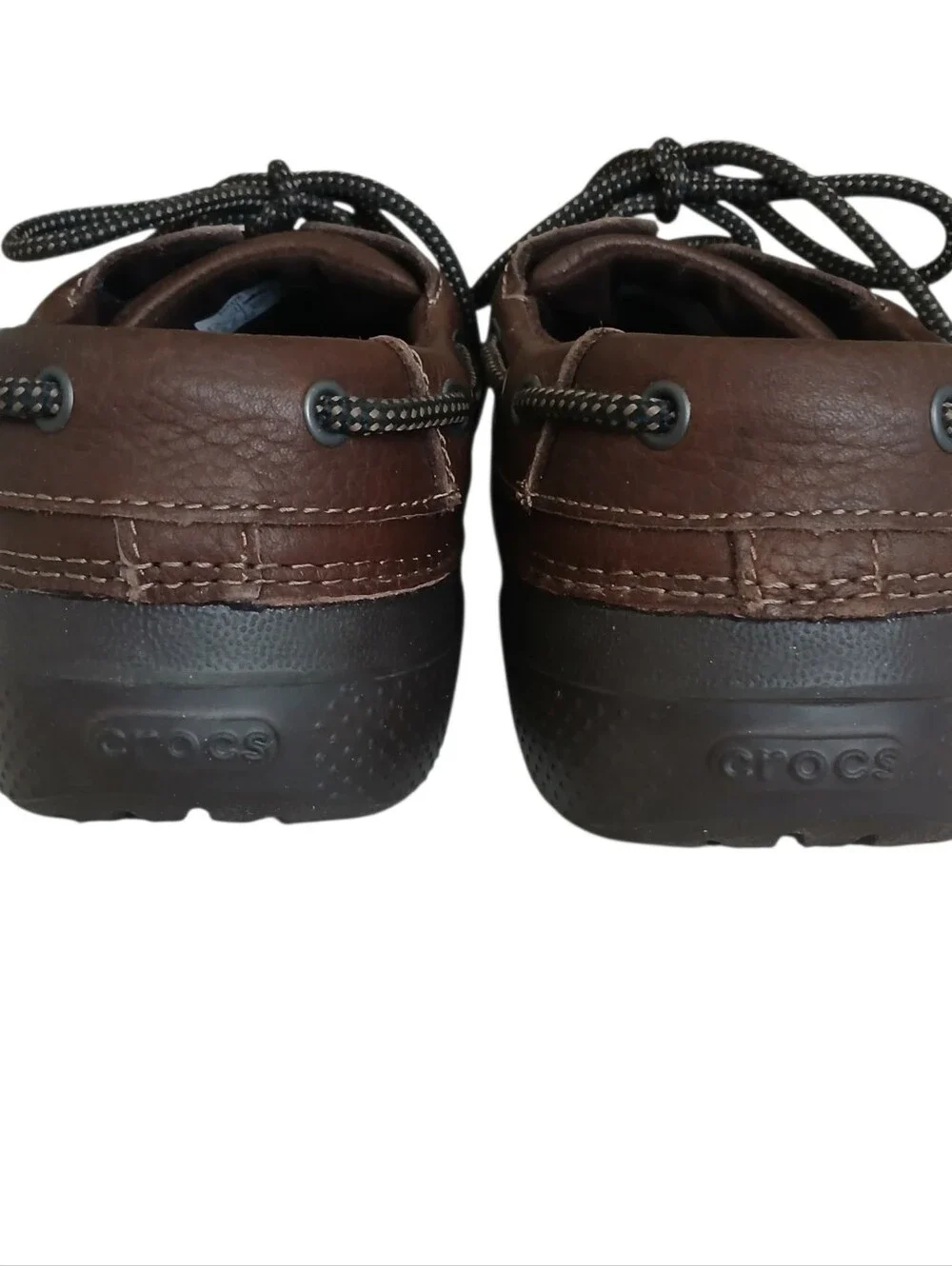 CROCS Islander Pitcrew Sport Boat Shoes Men's 8 Brown Lightweight Comfort